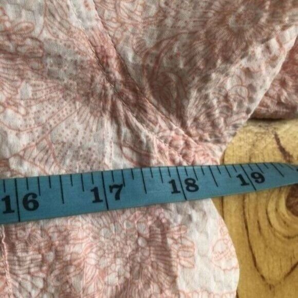 Floral Print Button Down Shirt 3/4 Sleeve Career Casual Blouse - Picture 12 of 14